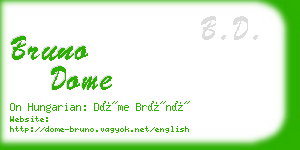 bruno dome business card